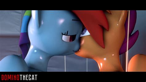 Mlp Scootaloo And Rainbow Dash Kiss