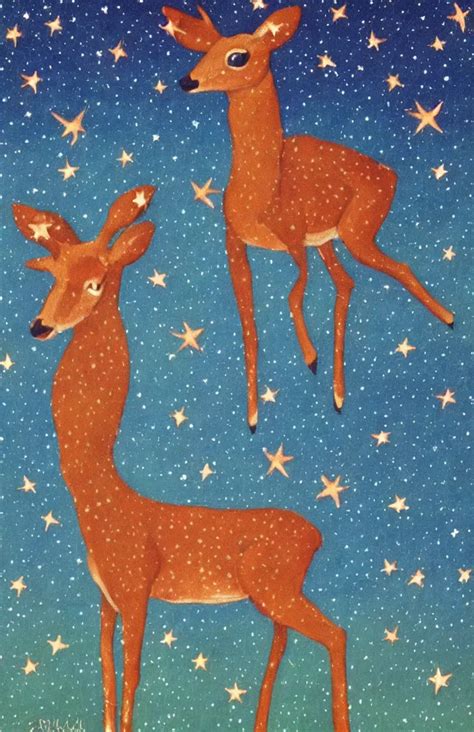 Deer In The Stars In The Style Of Annadittman Stable Diffusion Openart