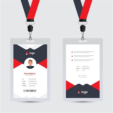 Premium Vector Company Id Card Template