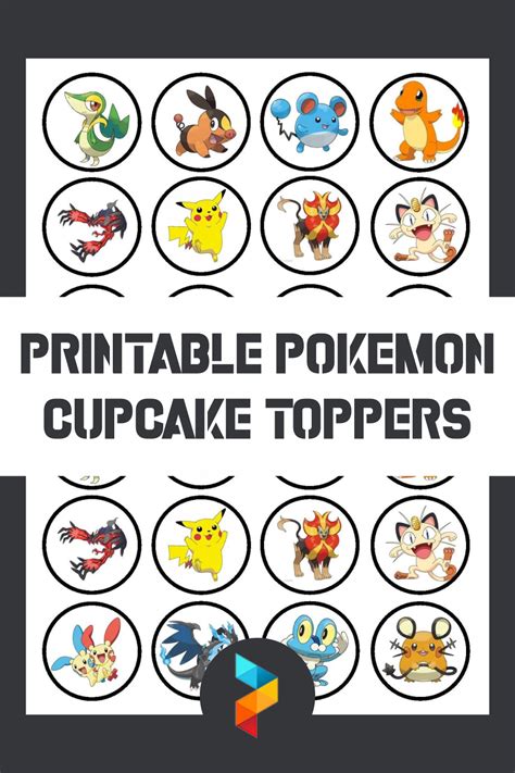 Pokemon Cupcake Toppers Free Pdf Printables Printablee