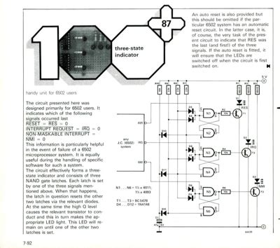 Three State Indicator Handy Unit For 6502 Users Elektor Magazine