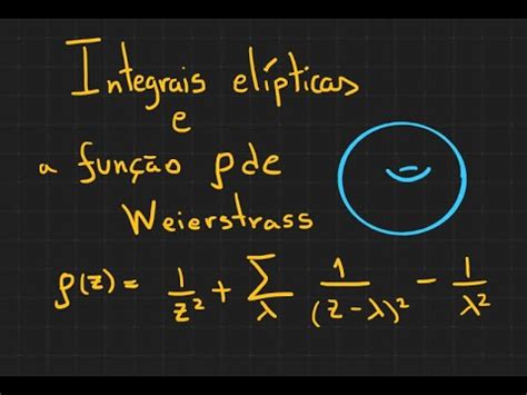 Aula 06 Integrais Elípticas e a função p de Weierstrass Superfícies