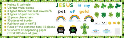 Amazon Asodsway St Patrick Religious Bulletin Board Pcs St