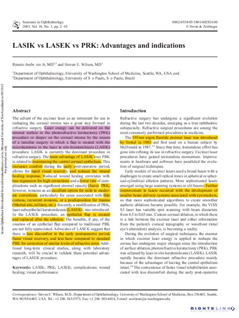 (PDF) LASIK vs LASEK vs PRK Advantages and indications20200625 24027 ...