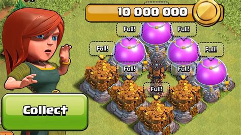 Highest Loot Possible In The Game Clash Of Clans Farming And Pushing