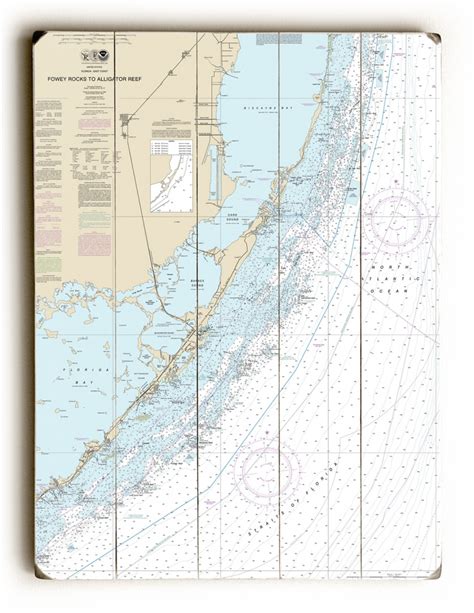 Fl Fowey Rocks To Alligator Reef Florida Keys Fl Nautical Chart Sign