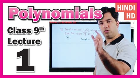 Polynomials Class 9 CBSE NCERT Lecture 1 Concepts Explained YouTube