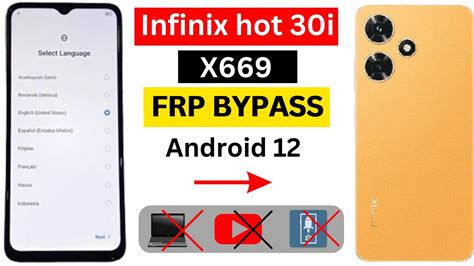 Infinix Hot 30i X669 FRP Bypass Android 12 Infinix Hot 30i Google Account Bypass Without Pc