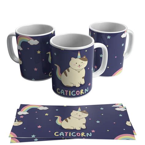 Caneca gatinho Unicórnio 01 Elo7 Produtos Especiais