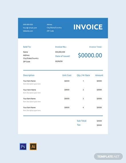 Detail Invoice Template Html With Css Free Download Koleksi Nomer 16