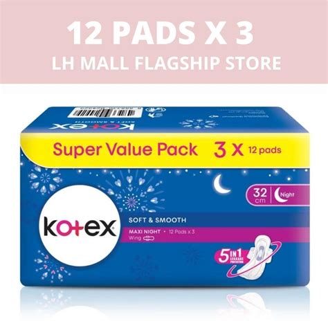 Value Pack Pcs Night Pads Cm Wing S X Pack Kotex Soft