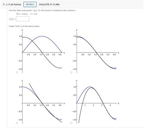 Solved Find The Taylor Polynomial T3x For The Function F