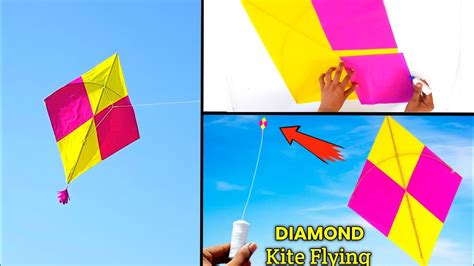 How To Make Diamond Shape Kite How To Make Paper Kite Best Flying