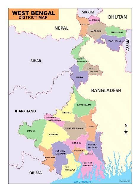 District of West Bengal | Map, History facts interesting, Bengal