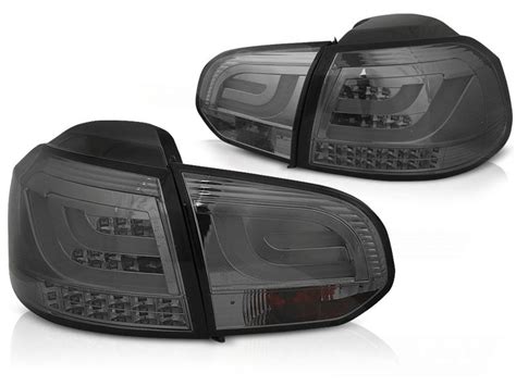 Led Bar Tail Lights Smoked Chrome Fits Vw Golf In Taillights