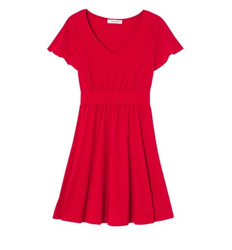 Short Sleeved Dress Red