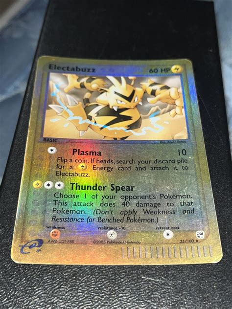 Pokemon Ex Sandstorm Electabuzz 35 100 Reverse Holo Vintage Pokemon