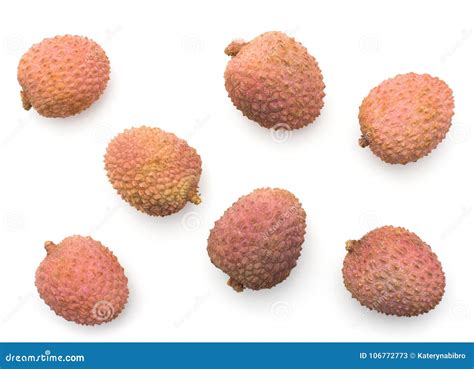 Fresh Lychee Berry Isolated Stock Image Image Of Lizhi Shell 106772773