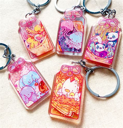 Omamori Pendant Acrylic Keychain Anime Keychain Etsy UK