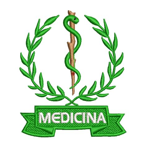 Matriz Bordado Logo Medicina para Máquina de Bordado 8cm