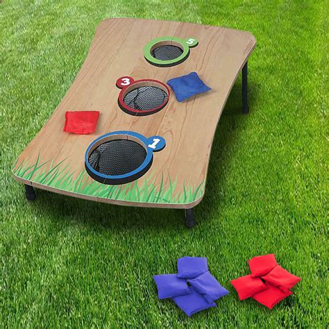 Wooden Bean Bag Ring Toss Game Throw Sports Toys Play Garden Indoor ...