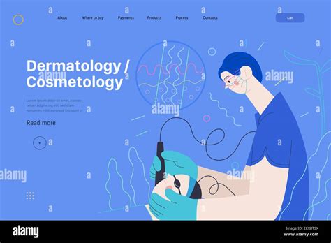 Dermatology Cosmetology Medical Insurance Web Page Template Modern