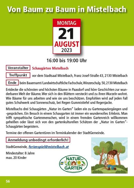 Freie Pl Tze Beim Mistelbacher Ferienspiel Mistelbach An Der Zaya Im