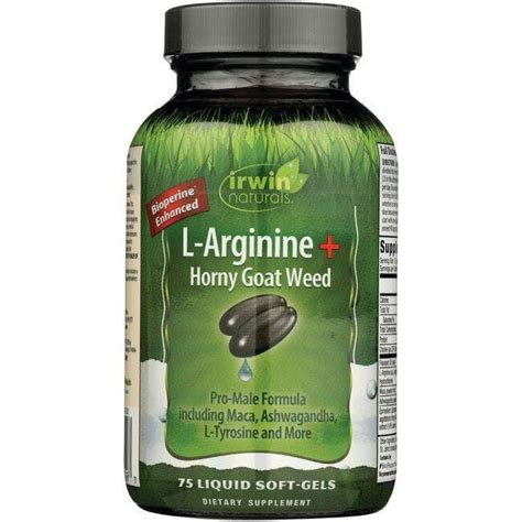 Irwin Naturals L Arginine Horny Goat Weed Sgels Swanson