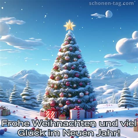 Frohe Weihnachten Bild Fichte Schonen Tag