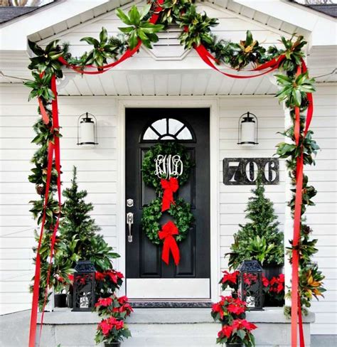 Décoration Noël pour la porte d entrée en 20 idées faciles à réaliser