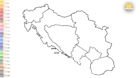 Map Of Yugoslavia Outline Sketch How To Draw Yugoslavia Map Outline