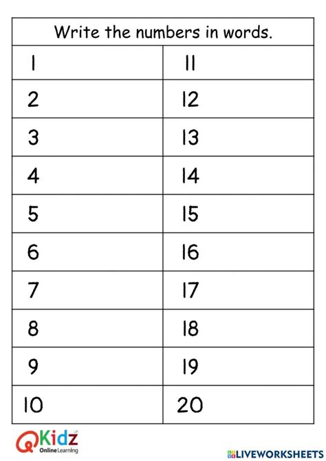 Number Words Worksheets Worksheets For Class 1 Spelling Worksheets