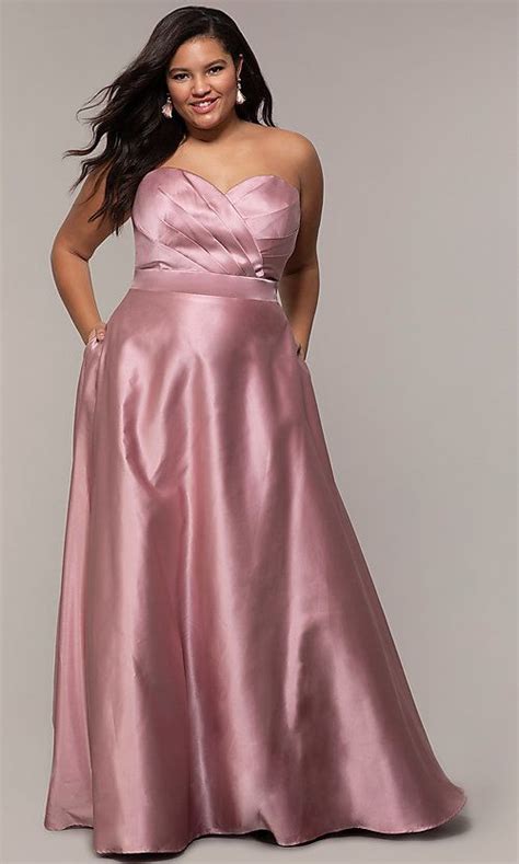 Corset Plus Size Long Formal Dress With Pockets In 2022 Plus Size Prom Dresses Plus Prom