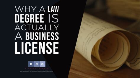 Why A Law Degree Is Actually A Business License Youtube