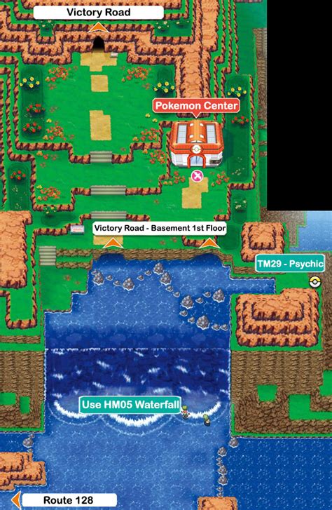 Pokemon Emerald Version Ever Grande City Game Boy Advance Gba Map The