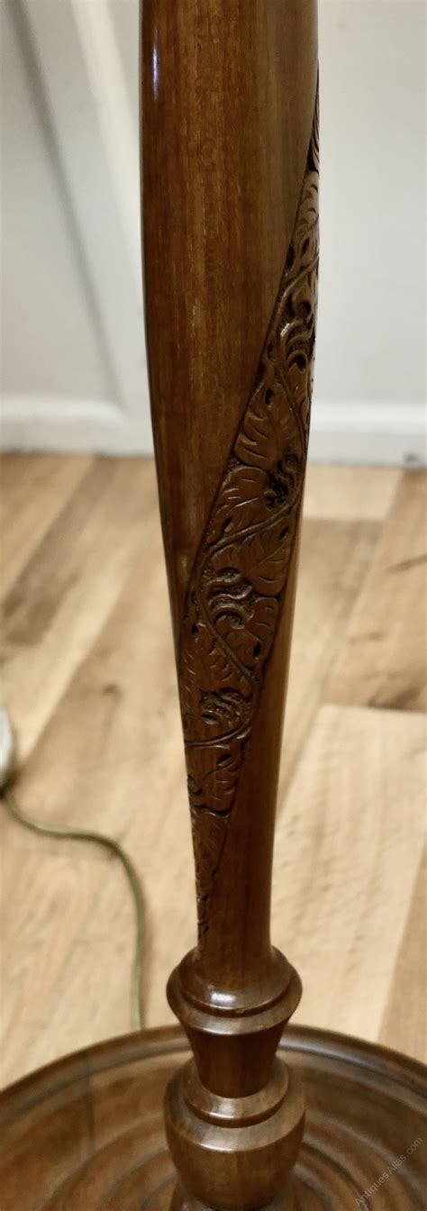 Antiques Atlas Turned And Carved Teak Floor Standing Lamp