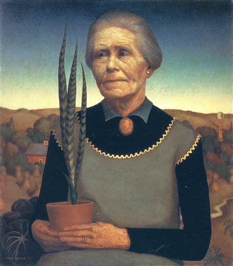 Grant Wood - Woman with Plants (1929) : r/museum