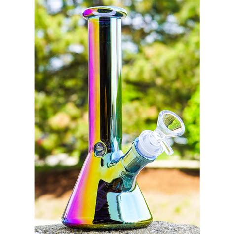 8" Iridescent Color Change Beaker Bong - Rainbow - Bongs & Water Pipes ...