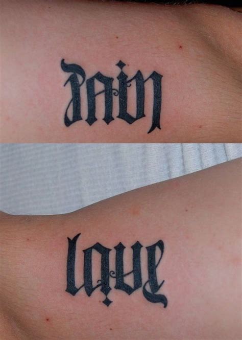 Body - Tattoo's - Love and pain ambigram tattoo - TattooViral.com | Your Number One source for ...