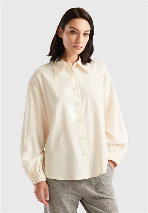 Рубашка United Colors of Benetton, цвет: бежевый, RTLADD627201 — купить ...