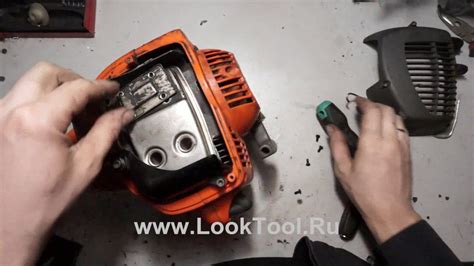 Хускварна 128R Чистка глушителя !!! - YouTube