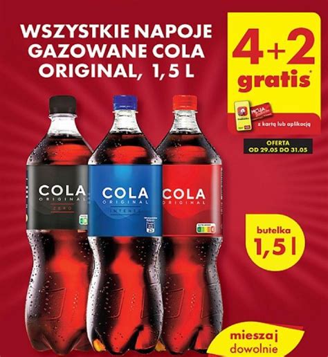 Promocja WSZYSTKIE NAPOJE GAZOWANE COLA ORIGINAL 1 5 L W Biedronka