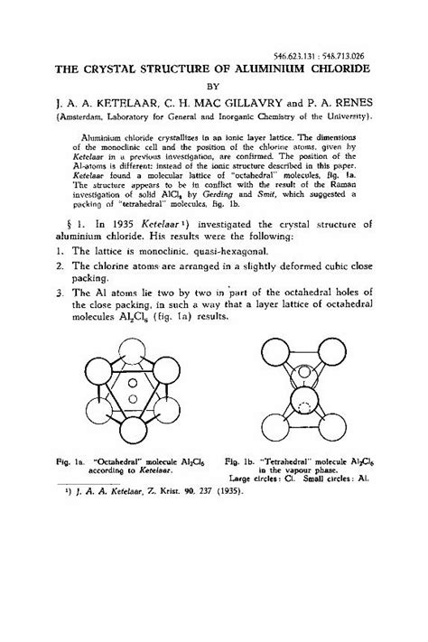 (PDF) The crystal structure of aluminium chloride - DOKUMEN.TIPS