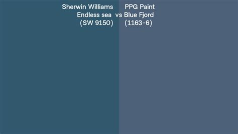 Sherwin Williams Endless Sea SW 9150 Vs PPG Paint Blue Fjord 1163 6