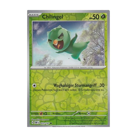 Chilingel 023 197 REVERSE HOLO Obsidianflammen Pokemon Karte Kaufen