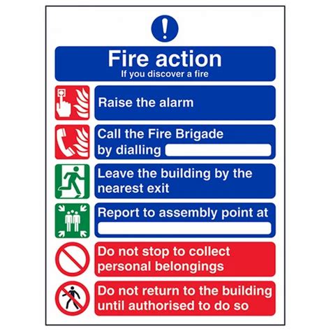 Fire Action Sign Board At Rs 15square Inch In Gurgaon Id 20366743448