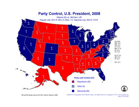 Us Map Of Political Party