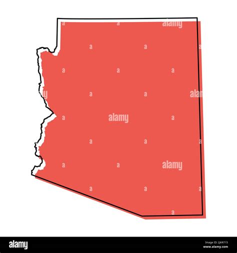 Arizona Map Shape United States Of America Flat Concept Icon Symbol