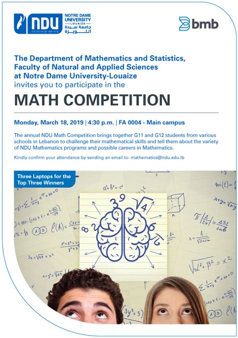 Bmb Sponsors Ndus Math Competition Bmb Group