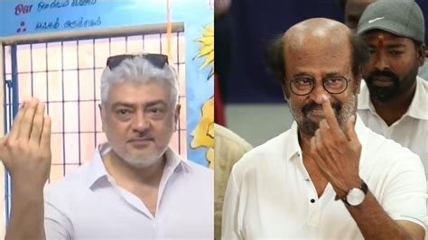 Lok Sabha Elections 2024 Ajith Kumar Rajinikanth Cast Their Vote In